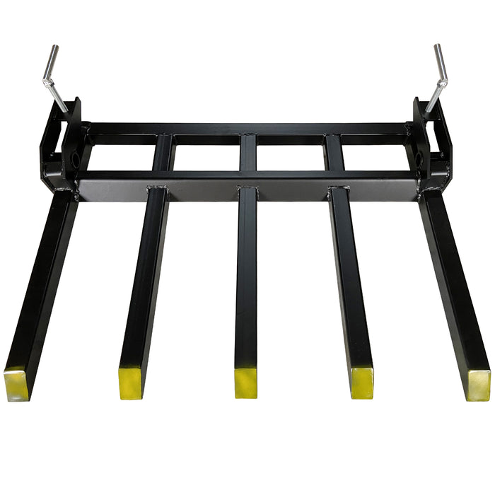 BDI Wear Parts Debris Forks to 48" Bucket, Clamp on Pallet Forks 2500 lbs Loading Capacity, 21" Length Heavy Duty Clamp-On Pallet Fork for Loader Skidsteer Tractor Attachments