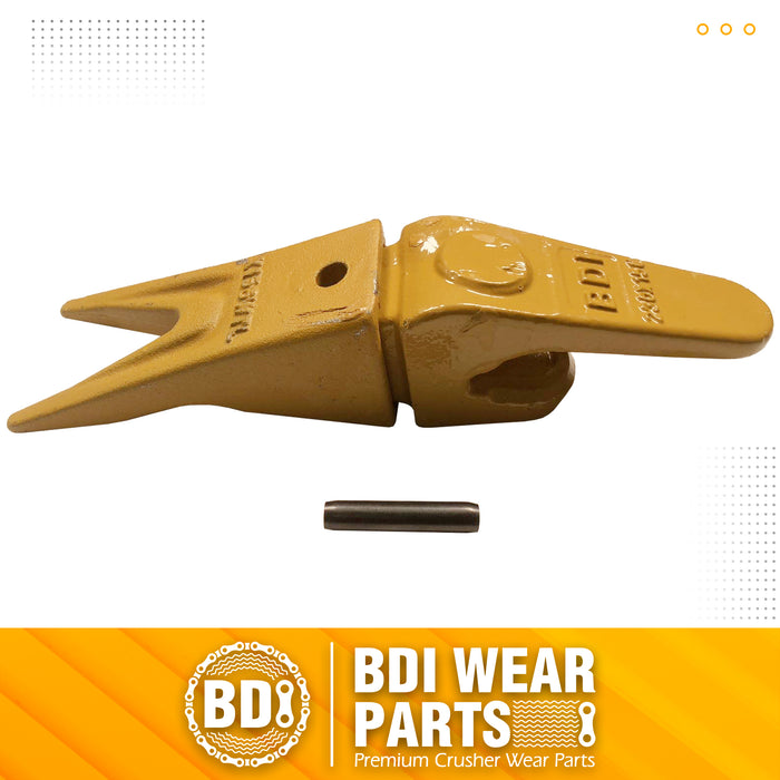 BDI Wear Parts Assembly 230X156 Backhoe Shank / X156WTL Bucket Teeth / P156 Flex Pin Bobcat Skid Steer Caterpillar Style for Mini Excavator - 1 Set