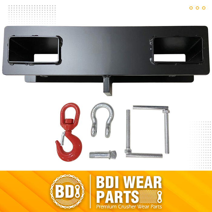BDI Wear Parts 4000lbs Capacity Forklift Lifting Hook, Forklift Lifting Hoist with Swivel Hook, Forklift Mobile Crane Hook, Heavy Duty Forklift Attachments for Lifting Bag