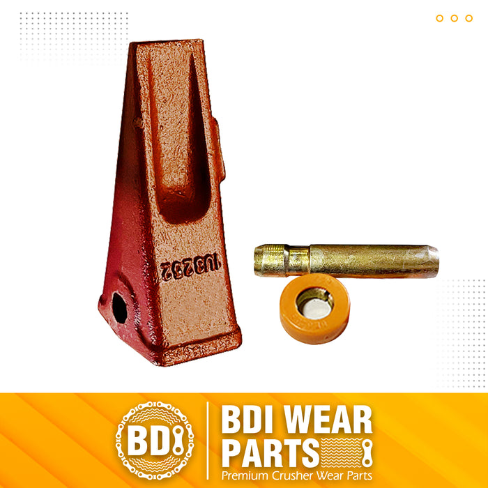 BDI Wear Parts Red 1 Pack Bucket Teeth 1U3252 Pin 8E6258 8E6259 Backhoe/Loader Bucket Dirt Teeth/Tooth
