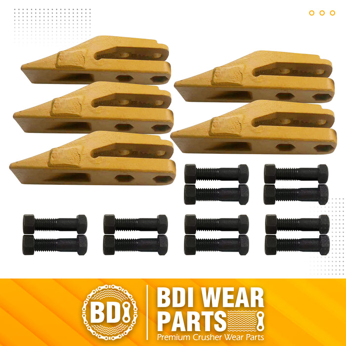 BDI Wear Parts 6684447 Trenching Bucket Teeth, Bobcat Style Skid Steer Backhoe Bolt On Tooth Unitooth - 5 PK