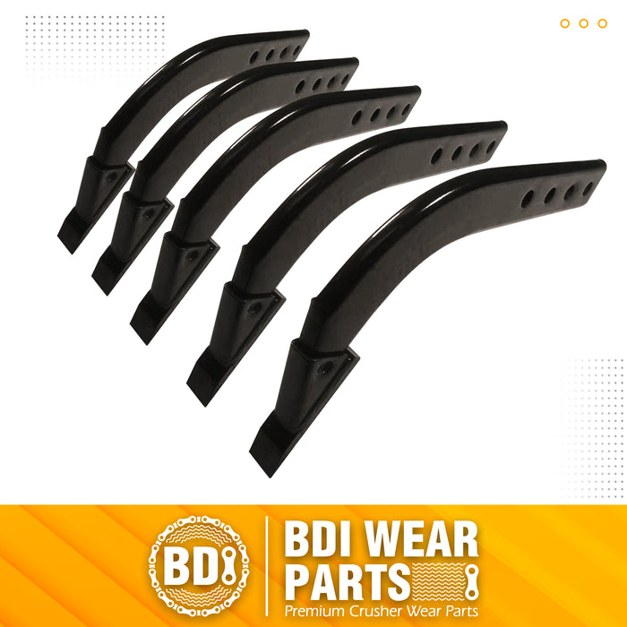 BDI Wear Parts Box Blade Ripper Shank, 18" Box Blade Ripper Teeth with Adjustable 4 Holes Shanks, Rippers/Scarifier Tooth for Replacement, Tilling, Digging - 5 PK