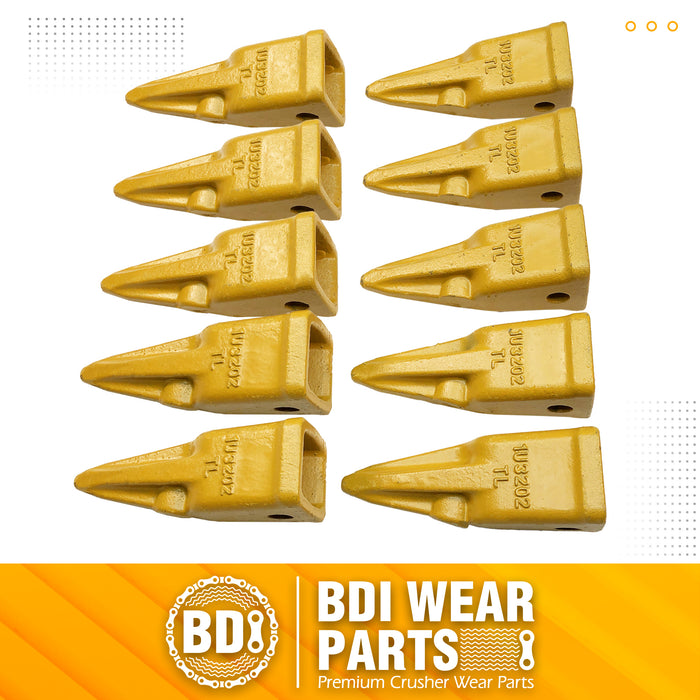 BDI Wear Parts 1U3202TL Hensley Style Bucket Teeth for Excavator Buckets Caterpillars Tractor Bucket Teeth for Skid Steer Loader Bucket (10 Pack)