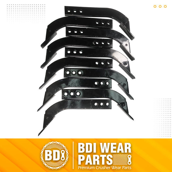 BDI Wear Parts Box Blade Ripper Shank, 17" Box Blade Ripper Teeth with Adjustable 3 Holes Shanks, Rippers/Scarifier Tooth for Replacement, Tilling, Digging - 10 PK
