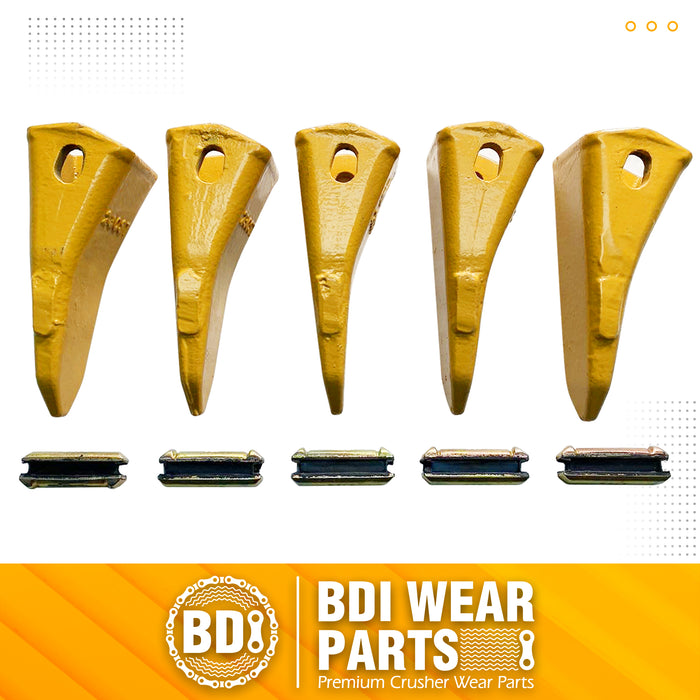 BDI Wear Parts 230ST Bucket Teeth 23 230 Series with TF23P Flex Pins for Mini Excavator Bucket Tooth - 5 Pack