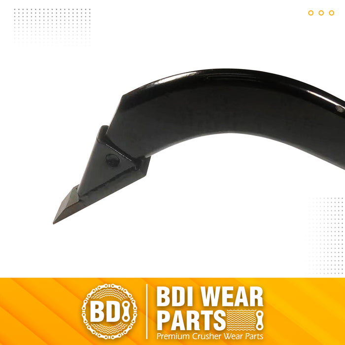 BDI Wear Parts Box Blade Ripper Shank, 18" Box Blade Ripper Teeth with Adjustable 4 Holes Shanks, Rippers/Scarifier Tooth for Replacement, Tilling, Digging - 1 PK