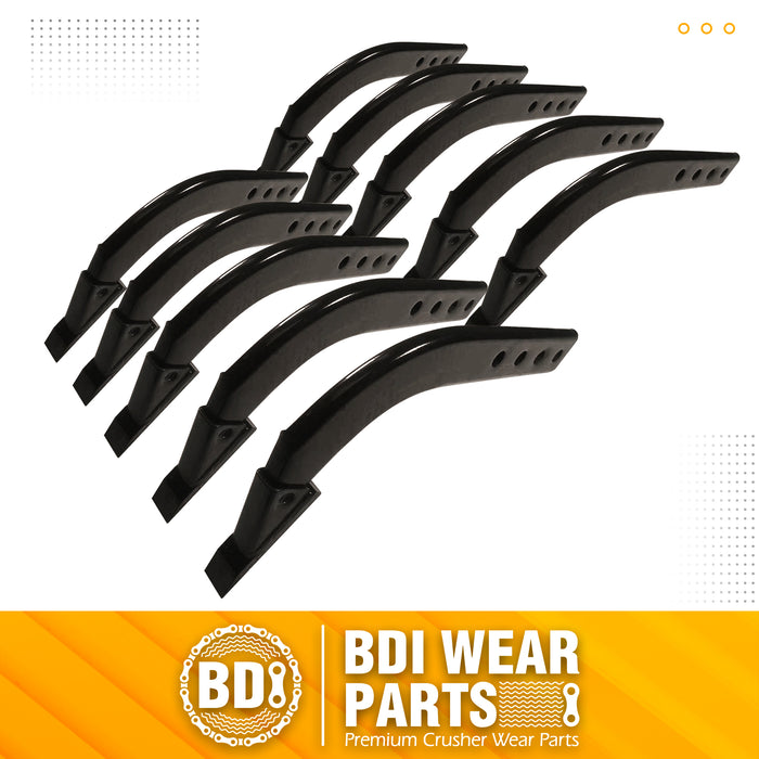 BDI Wear Parts Box Blade Ripper Shank, 18" Box Blade Ripper Teeth with Adjustable 4 Holes Shanks, Rippers/Scarifier Tooth for Replacement, Tilling, Digging - 10 PK