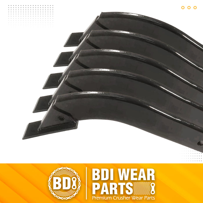 BDI Wear Parts Box Blade Ripper Shank, 17" Box Blade Ripper Teeth with Adjustable 3 Holes Shanks, Rippers/Scarifier Tooth for Replacement, Tilling, Digging - 5 PK