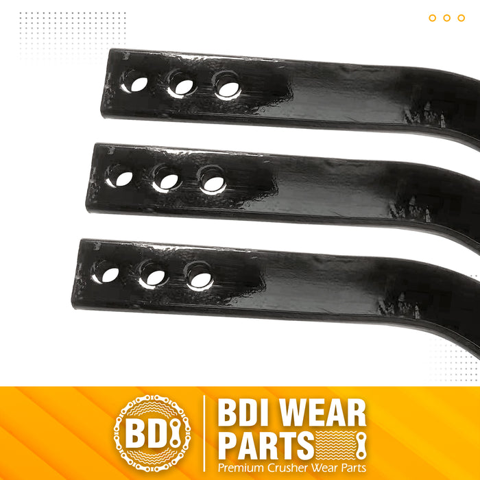 BDI Wear Parts Box Blade Ripper Shank, 17" Box Blade Ripper Teeth with Adjustable 3 Holes Shanks, Rippers/Scarifier Tooth for Replacement, Tilling, Digging - 3 PK