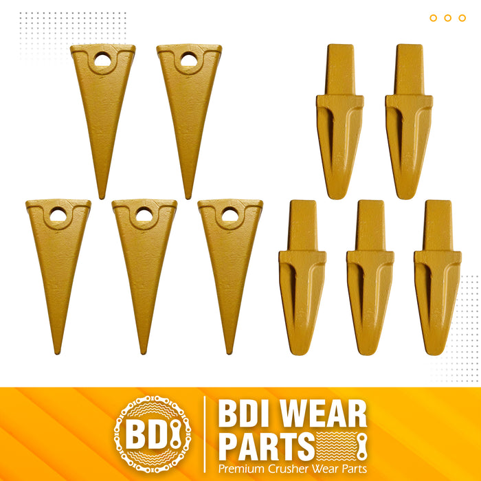 BDI Wear Parts Assembly Bucket Teeth 1U3252 / Adapter 6Y3254 / Pins for Caterpillars J250-5 Set