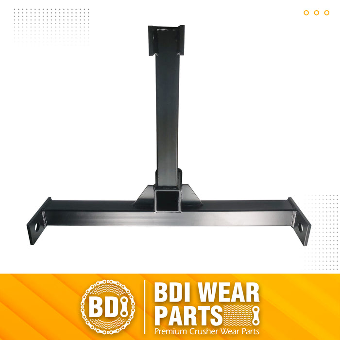 BDI Wear Parts 3 Point Trailer Hitch with 2" Receiver for Category 1 Tow Tractors Gooseneck Drawbar Adapter, Heavy Duty Black Standard Towing Hitch Attachment
