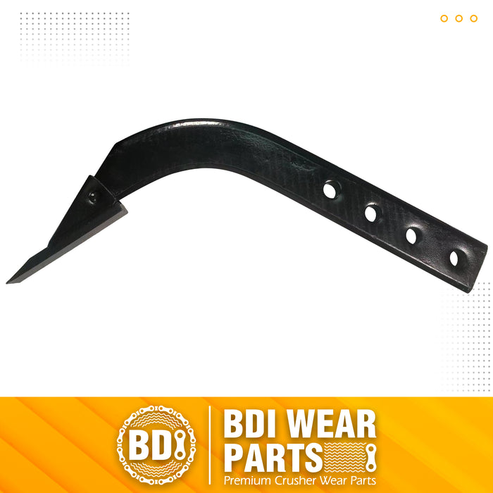 BDI Wear Parts Box Blade Ripper Shank, 18" Box Blade Ripper Teeth with Adjustable 4 Holes Shanks, Rippers/Scarifier Tooth for Replacement, Tilling, Digging - 1 PK