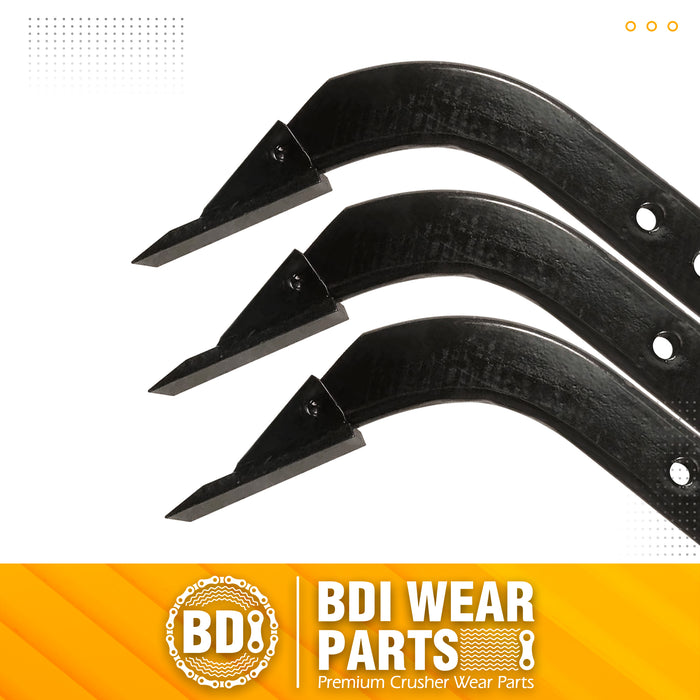 BDI Wear Parts Box Blade Ripper Shank, 18" Box Blade Ripper Teeth with Adjustable 4 Holes Shanks, Rippers/Scarifier Tooth for Replacement, Tilling, Digging - 3 PK