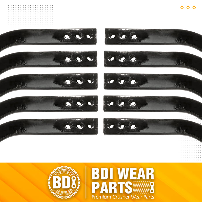 BDI Wear Parts Box Blade Ripper Shank, 17" Box Blade Ripper Teeth with Adjustable 3 Holes Shanks, Rippers/Scarifier Tooth for Replacement, Tilling, Digging - 10 PK