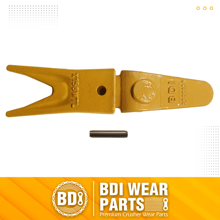 BDI Wear Parts Assembly 230X156 Backhoe Shank / X156WTL Bucket Teeth / P156 Flex Pin Bobcat Skid Steer Caterpillar Style for Mini Excavator - 1 Set