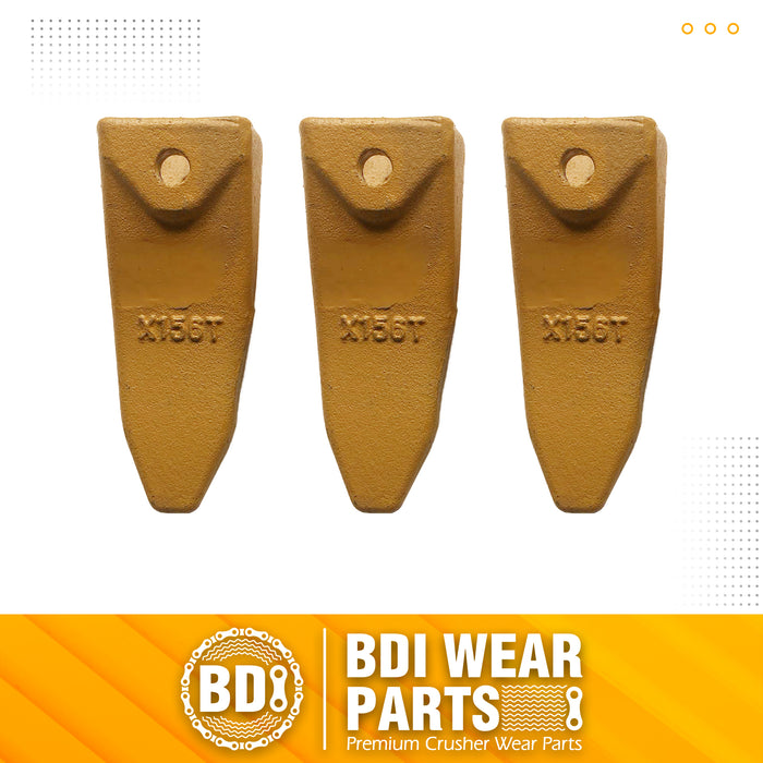 BDI Wear Parts Assembly 230X156 Backhoe Shank / X156T Bucket Teeth / P156 Flex Pin Bobcat Skid Steer Caterpillar Style for Mini Excavator - 3 Set