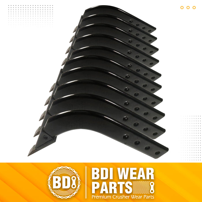 BDI Wear Parts Box Blade Ripper Shank, 18" Box Blade Ripper Teeth with Adjustable 4 Holes Shanks, Rippers/Scarifier Tooth for Replacement, Tilling, Digging - 10 PK