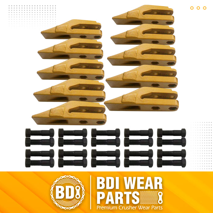 BDI Wear Parts 6684447 Trenching Bucket Teeth, Bobcat Style Skid Steer Backhoe Bolt On Tooth Unitooth - 10 PK