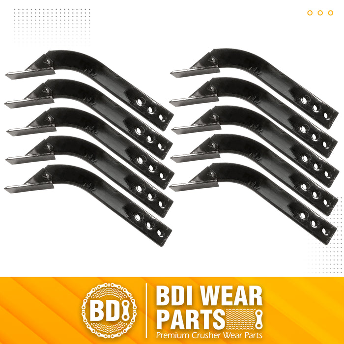 BDI Wear Parts Box Blade Ripper Shank, 17" Box Blade Ripper Teeth with Adjustable 3 Holes Shanks, Rippers/Scarifier Tooth for Replacement, Tilling, Digging - 10 PK
