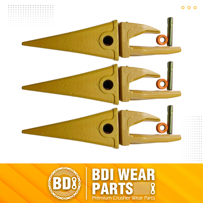 BDI Wear Parts Assembly Bucket Teeth 1U3252 / Adapter 6Y3254 / Pins for Caterpillars J250-3 Set