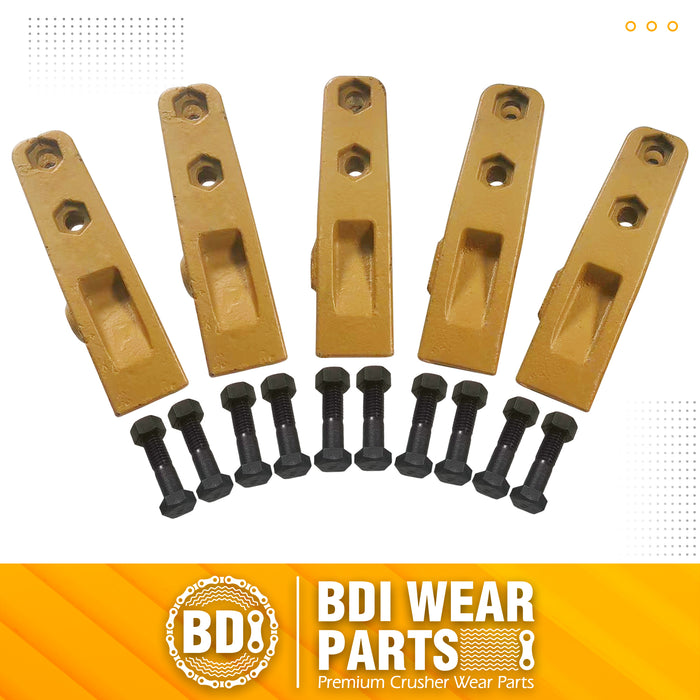 BDI Wear Parts 6684447 Trenching Bucket Teeth, Bobcat Style Skid Steer Backhoe Bolt On Tooth Unitooth - 5 PK