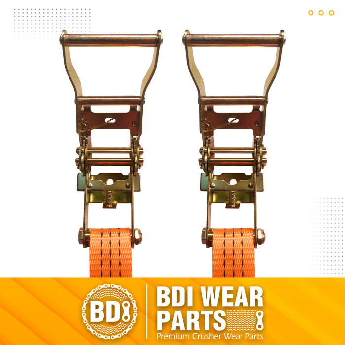 1.5" x16' Ratchet Straps Tie Down 6000LBS Break Strength, 2000 LBS Working Load, Double J Hook Heavy Duty Cargo Strap for Moving Appliances, Lawn Equipment, Hauling, Trailer, Securing Cargo - 4 Pack