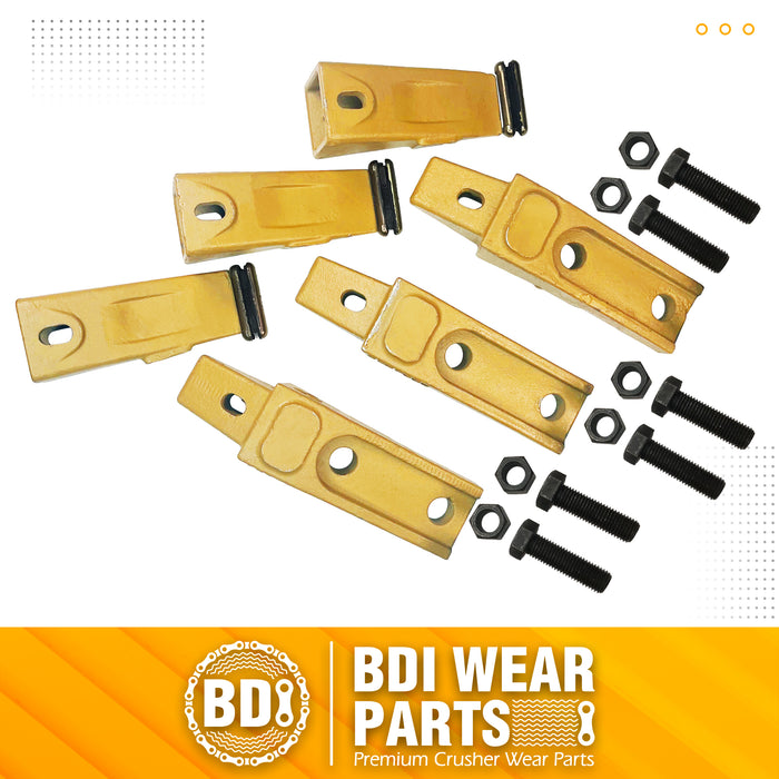 BDI Wear Parts 6737322Y, Assembly Bobcat Style Bucket Teeth 6737325 / Adapter 6737324 / Flex Pin 6737326/ Bolt and Nut (3 Set)