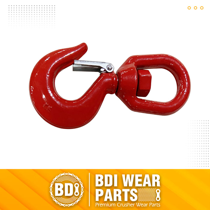 BDI Wear Parts 4000lbs Capacity Forklift Lifting Hook, Forklift Lifting Hoist with Swivel Hook, Forklift Mobile Crane Hook, Heavy Duty Forklift Attachments for Lifting Bag