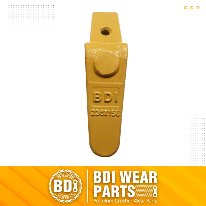 BDI Wear Parts Assembly 230X156 Backhoe Shank / X156WTL Bucket Teeth / P156 Flex Pin Bobcat Skid Steer Caterpillar Style for Mini Excavator - 1 Set