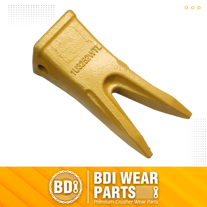 BDI Wear Parts 1U3252WTL Hensley Style Bucket Teeth for Excavator Buckets Tractor Bucket Tooth for Skid Steer for Caterpillars - 10Pack