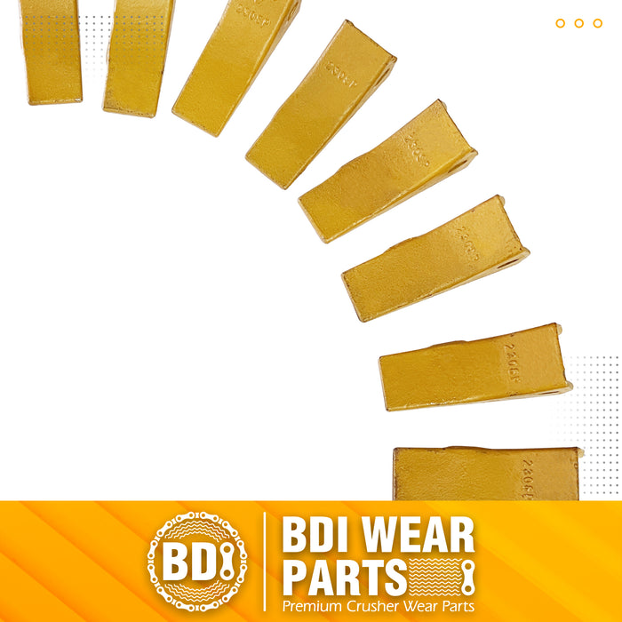 BDI Wear Parts 23 230 Series 230S Bucket Teeth Replacement Teeth for Bobcat Bucket Tooth with 23p Flex Pin for Hensley Excavator - 10 Pack