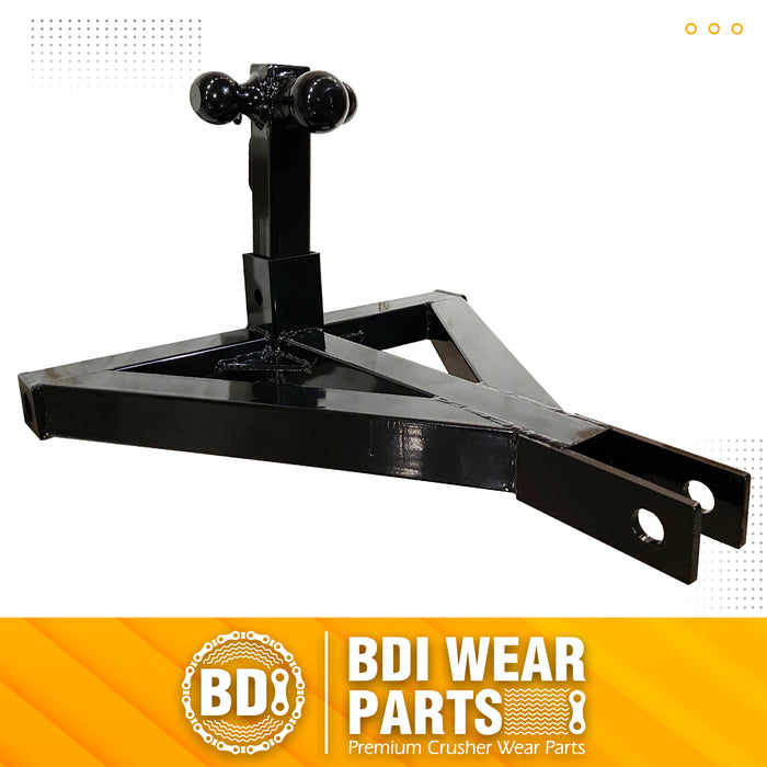 BDI Wear Parts 2" Trailer Receiver Hitch Tri Ball Mount with Hook and Pin, Sized 1-7/8"(MAX GTW 2000 lbs), 2" (MAX GTW 6000 lbs), 2-5/16" (MAX GTW 7500 lbs) Black Plated Balls, Hitch Ball, Tow Hitch