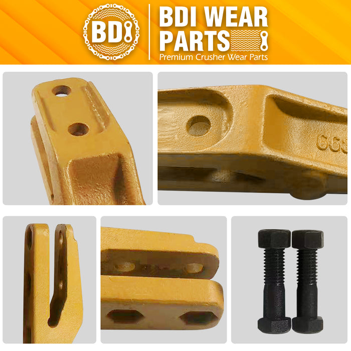 BDI Wear Parts 6684447 Trenching Bucket Teeth, Bobcat Style Skid Steer Backhoe Bolt On Tooth Unitooth - 5 PK