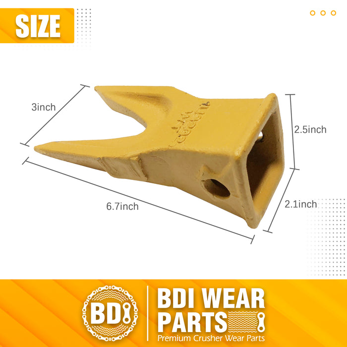 BDI Wear Parts 1U3202WTL Hensley Style Bucket Teeth for Excavator Buckets Caterpillars Tractor Bucket Teeth for Loader Skid Steer (10 Pack)