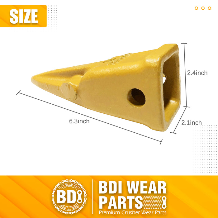 BDI Wear Parts 1U3202TL Hensley Style Bucket Teeth for Excavator Buckets Caterpillars Tractor Bucket Teeth for Skid Steer Loader Bucket (10 Pack)