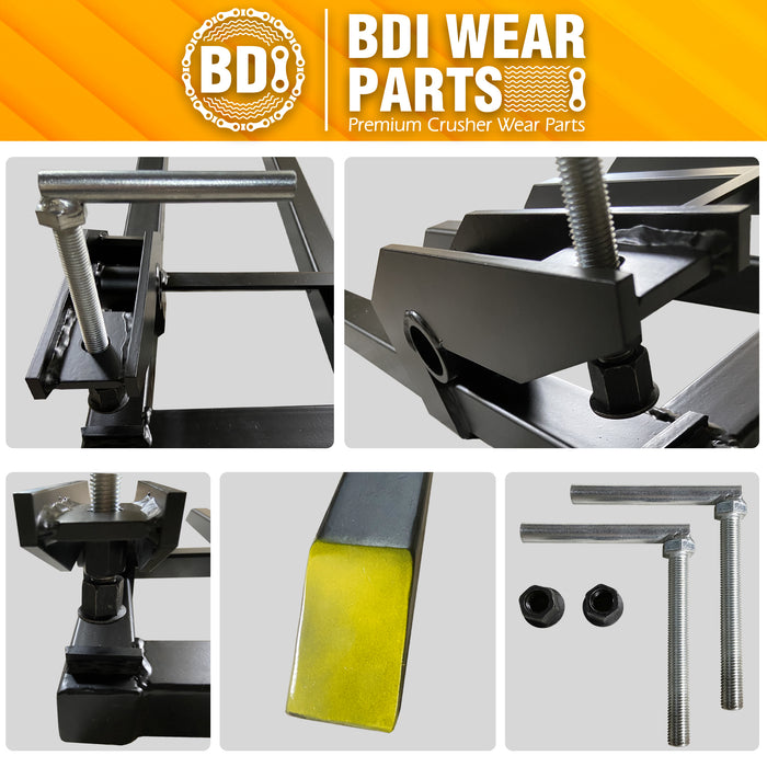 BDI Wear Parts Debris Forks to 48" Bucket, Clamp on Pallet Forks 2500 lbs Loading Capacity, 21" Length Heavy Duty Clamp-On Pallet Fork for Loader Skidsteer Tractor Attachments