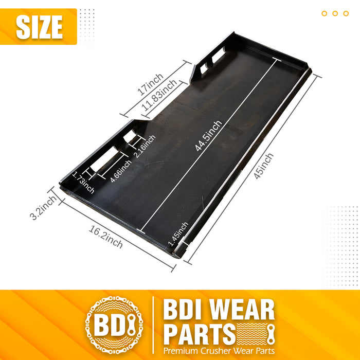 BDI Wear Parts 1/2" Skid Steer Mount Plate, Universal Heavy Duty Quick Attach Plate Mount Loader Compatible with Bobcat Kubota and Kubota Tractors (1/2")