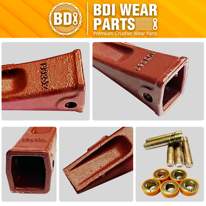 BDI Wear Parts Red 1 Pack Bucket Teeth 1U3252 Pin 8E6258 8E6259 Backhoe/Loader Bucket Dirt Teeth/Tooth