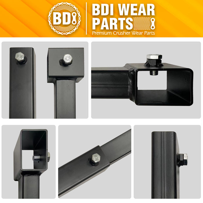 Stabilizer Bar for Pallet Forks up to 3 "W x 2" H, 12" to 21" W Adjustable Length for Skid Steer Heavy Duty Tractor 1500 lbs Fork Stabilizers
