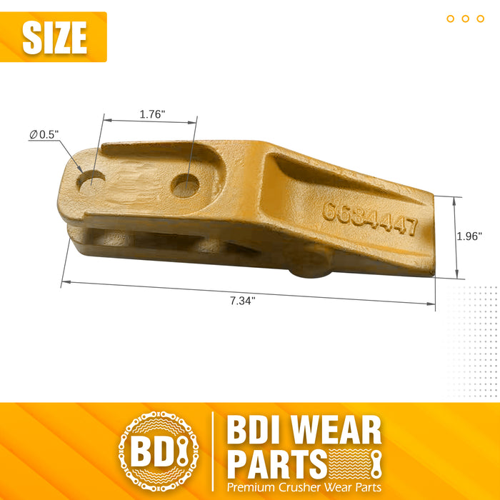 BDI Wear Parts 6684447 Trenching Bucket Teeth, Bobcat Style Skid Steer Backhoe Bolt On Tooth Unitooth - 5 PK
