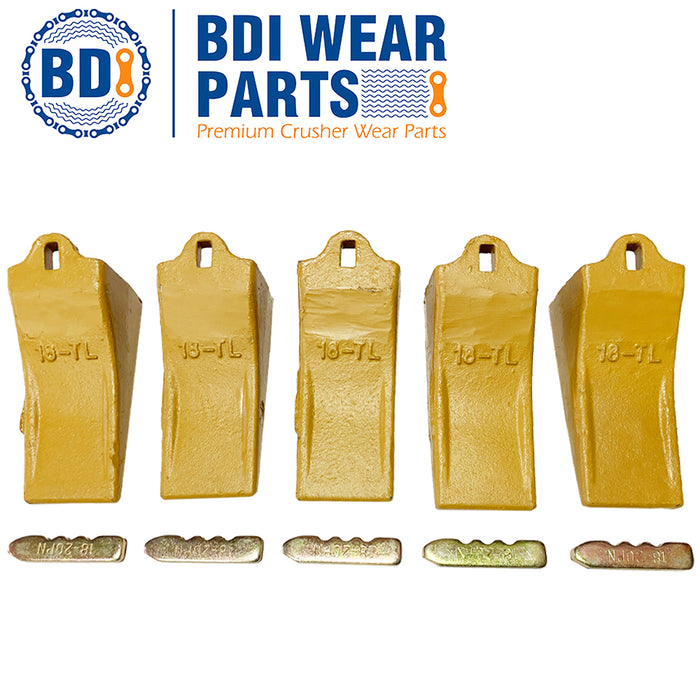 BDI Wear Parts 18TL 5 Pack Fits Esco Style Digging Bucket Teeth with 18/20PN Pins by BDI