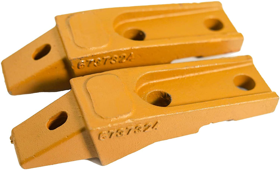 2-Pack Bobcat Style Bucket Teeth 6737324 Flush Mount Bolt On Adapter