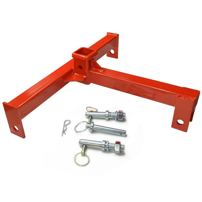 BDI Wear Parts 3 Point Trailer Hitch with 2" Receiver for Category 1 Tractor Gooseneck Drawbar Adapter Red Towing Hitch