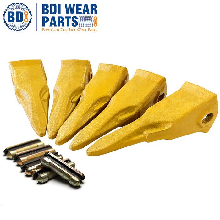 BDI Wear Parts Claw Twin Bucket Teeth 230T 23FP Flexpins 5 Pack Set Forged BDI Tooth 230 Series Teeth