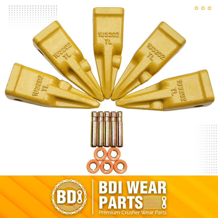 BDI Wear Parts 1U3202TL Hensley Style Bucket Teeth for Excavator Buckets Caterpillars Tractor Bobcat Bucket Teeth for Skid Steer