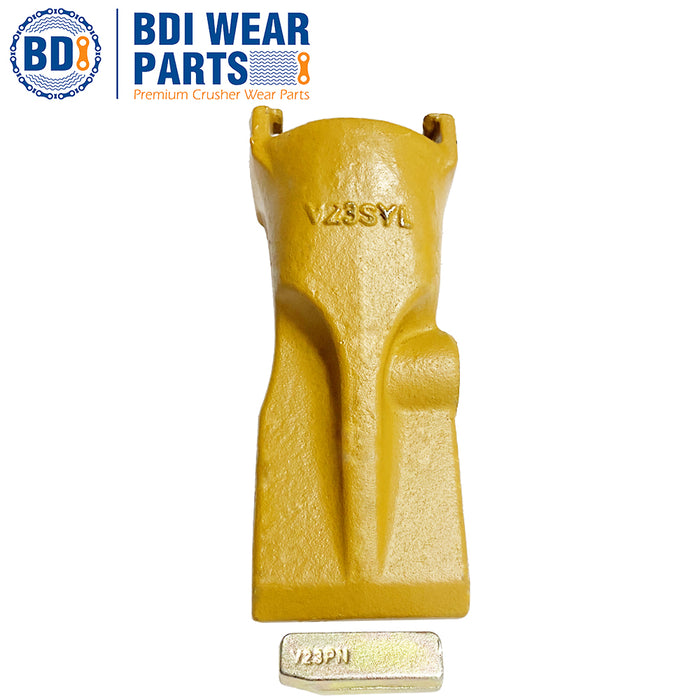BDI Wear Parts V23SYL Esco Super V Style Dirt Bucket Teeth with Pin 1 Set Series Adapters Digging Tooth