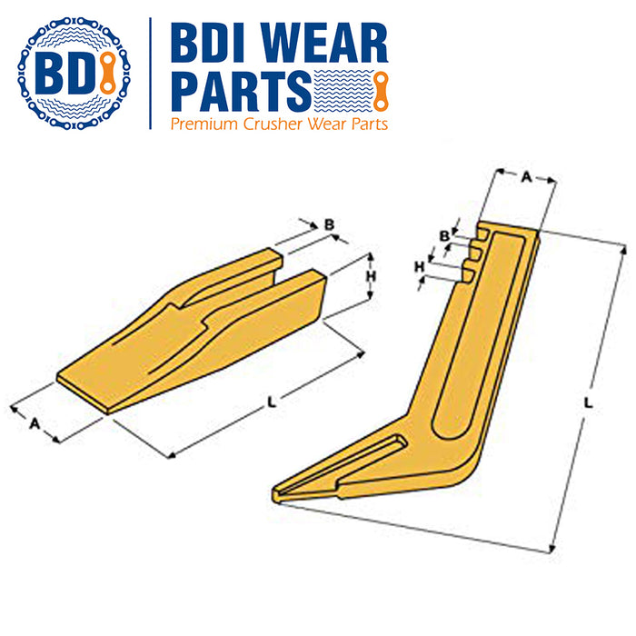 BDI Wear Parts 1 Set 9F5124 Scarifier/Ripper Shank Caterpillar Style Shank Tooth 2D5572 Scarifier Tooth Caterpillar Style Dirt Digging Bucket Tooth