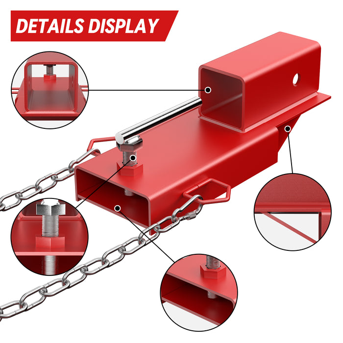 BDI Wear Resistant Parts Forklift Trailer Hook 2" Receiver Durable Accessories Fork Traction Adapter Forklift Hook Accessories with Safety Chain Hook