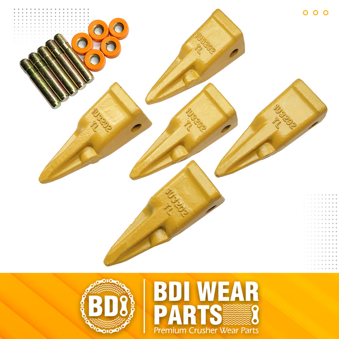 BDI Wear Parts 1U3202TL Hensley Style Bucket Teeth for Excavator Buckets Caterpillars Tractor Bobcat Bucket Teeth for Skid Steer