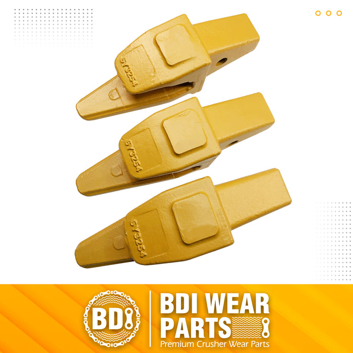 6Y3254 Teeth Adapter fits for Caterpillars J250 Excavator 1U3252 Teeth Bucket Tooth for Hensley Style Bucket Teeth - 3 Pack